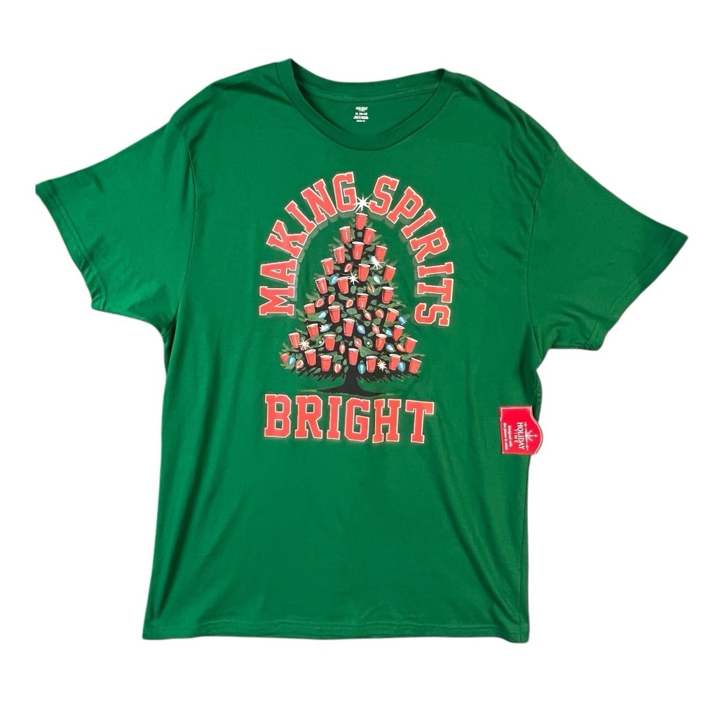Holiday Time T-Shirt XL Multicolor Crewneck Festive Christmas Graphic‎ Keg Party